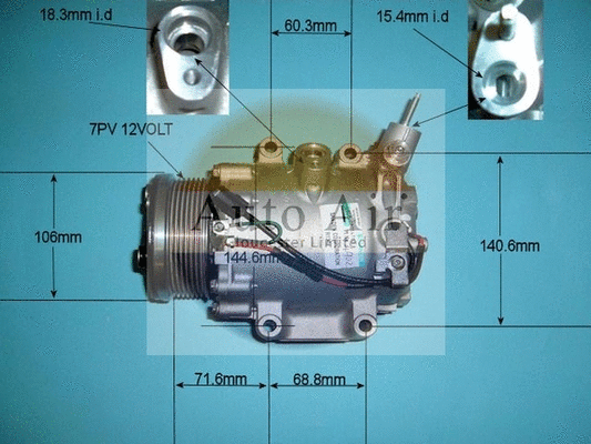 Compresseur, climatisation AUTO AIR GLOUCESTER 14-4902