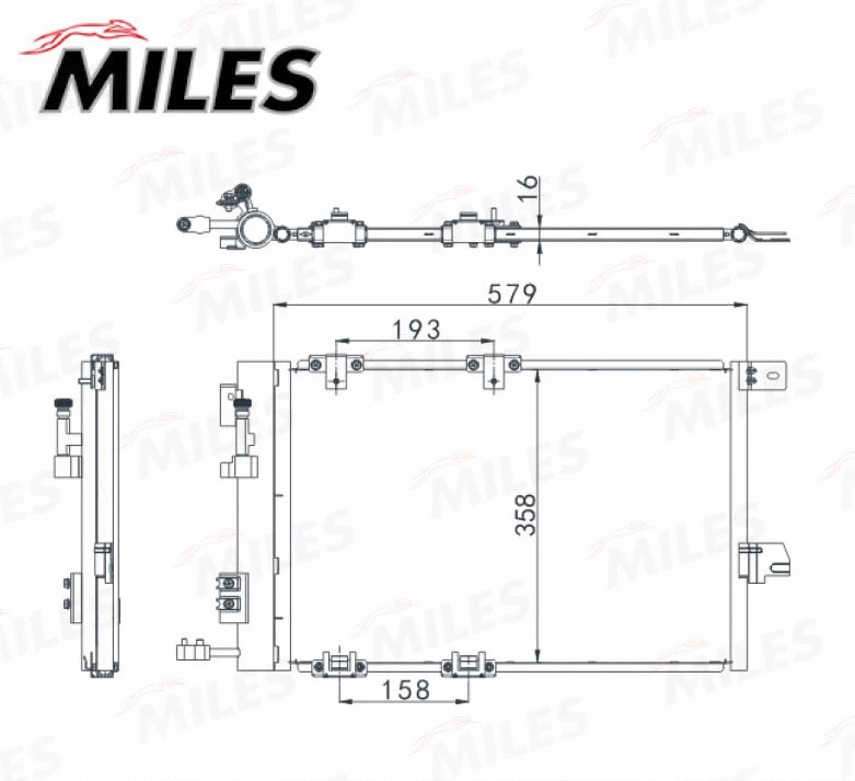 Condenseur, climatisation MILES ACCB032
