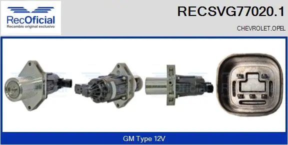 Vanne EGR RECOFICIAL RECSVG77020.1