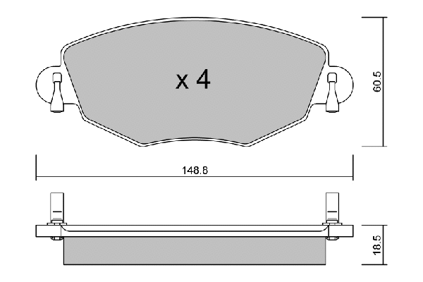Kit de plaquettes de frein, frein à disque AISIN BPFO-1005