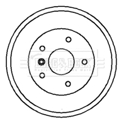 Tambour de frein BORG & BECK BBR7021