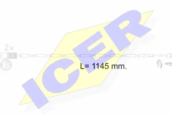 Contact d'avertissement, usure des plaquettes de frein ICER 610607 E C