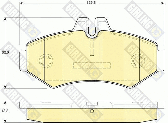 Kit de plaquettes de frein, frein à disque GIRLING 6113994