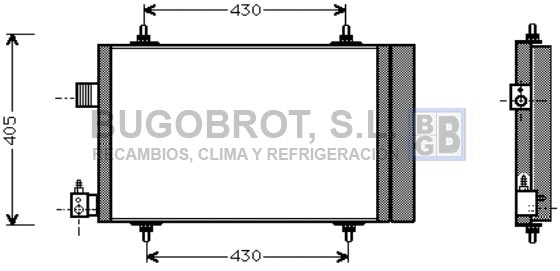 Condenseur, climatisation BUGOBROT 62-CN5173