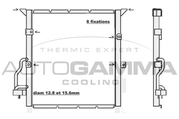 Condenseur, climatisation AUTOGAMMA 105516