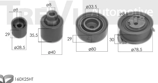 Pompe à eau + kit de courroie crantée TREVI AUTOMOTIVE KD1533HP