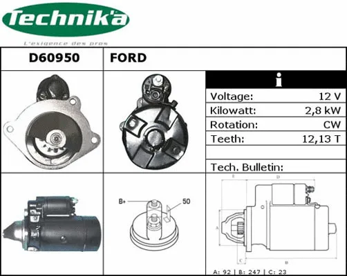 Démarreur Technika D60950