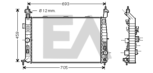 Radiateur, refroidissement du moteur EACLIMA 31R54117