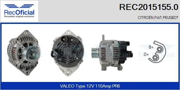 Alternateur RECOFICIAL REC2015155.0
