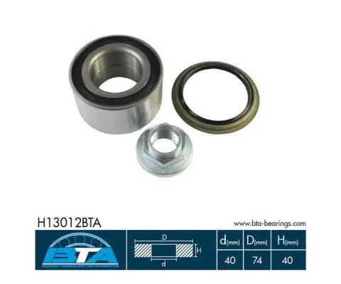 Kit de roulements de roue BTA H13012BTA