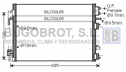 Condenseur, climatisation BUGOBROT 62-CR5127