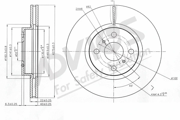 Disque de frein ADVICS-SEA A6F256