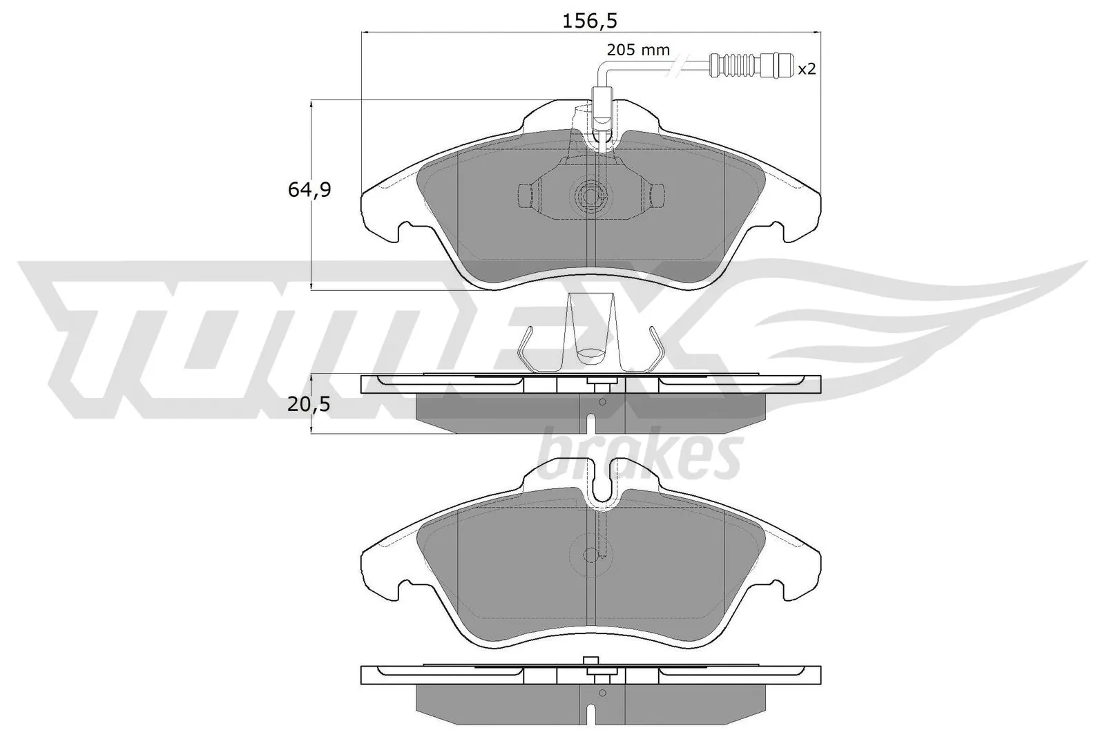Kit de plaquettes de frein, frein à disque TOMEX Brakes TX 10-931
