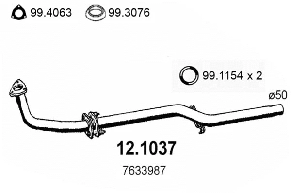Tuyau d'échappement ASSO 12.1037