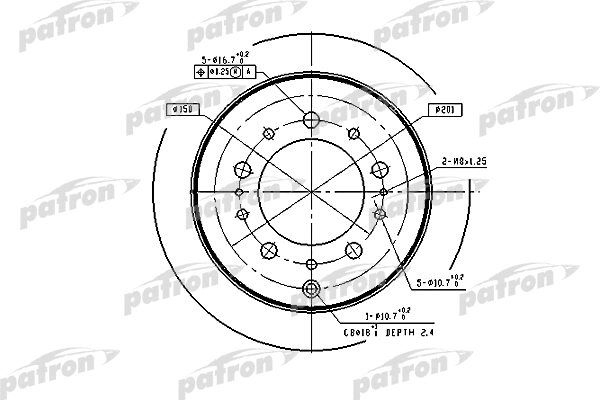 Disque de frein PATRON PBD4483