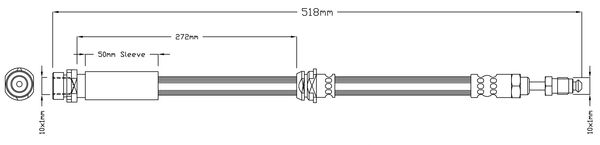 Flexible de frein ABTEX ABH1040