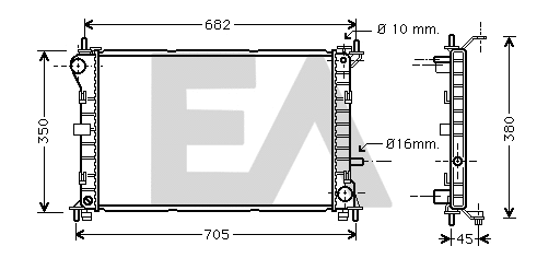 Radiateur, refroidissement du moteur EACLIMA 31R22075