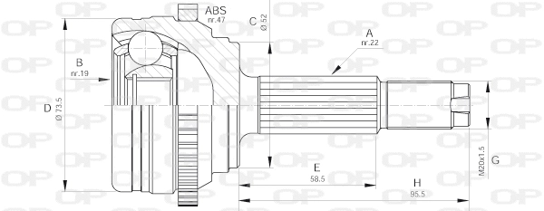 Jeu de joints, arbre de transmission OPEN PARTS CVJ5645.10