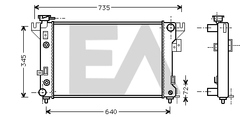 Radiateur, refroidissement du moteur EACLIMA 31R12011