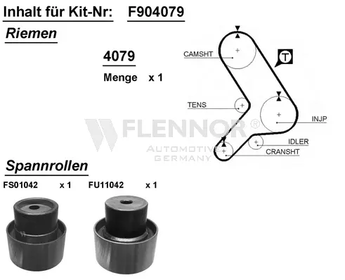 Kit de courroie crantée FLENNOR F904079