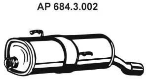 Silencieux arrière EBERSPÄCHER 684.3.002