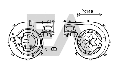 Moteur électrique, pulseur d'air habitacle EACLIMA 42A54013