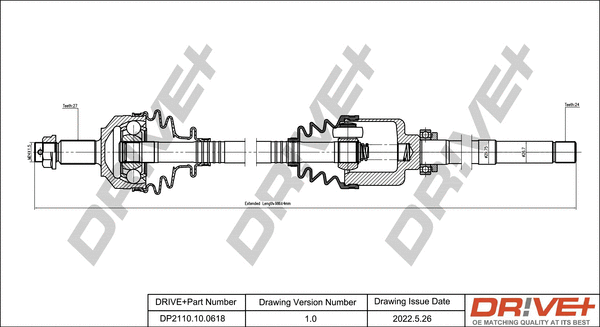 Arbre de transmission Dr!ve+ DP2110.10.0618
