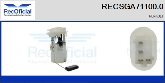unité d'alimentation de carburant RECOFICIAL RECSGA71100.0