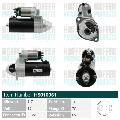 Démarreur HOFFER H5010061