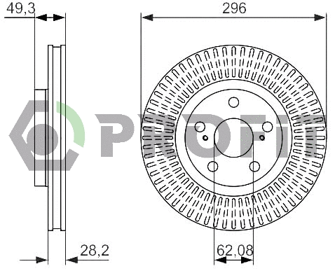 Disque de frein PROFIT 5010-1646