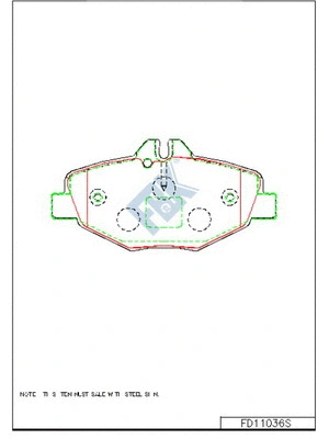Kit de plaquettes de frein, frein à disque FBK FD11036S