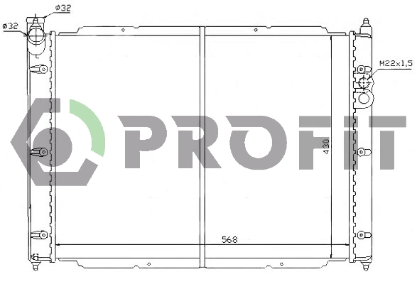 Radiateur, refroidissement du moteur PROFIT PR 9567A3