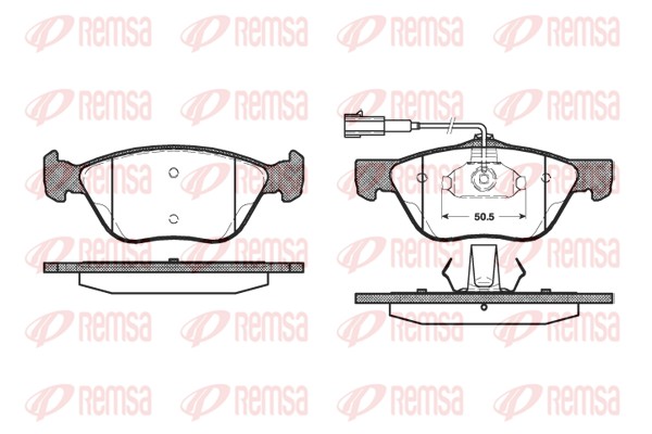Kit de plaquettes de frein, frein à disque REMSA 0589.32
