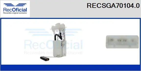 unité d'alimentation de carburant RECOFICIAL RECSGA70104.0