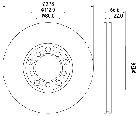 Disque de frein PAGID 52114