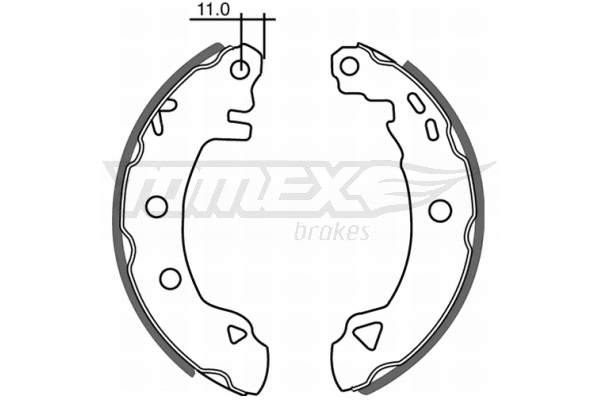 Jeu de mâchoires de frein TOMEX Brakes TX 21-02