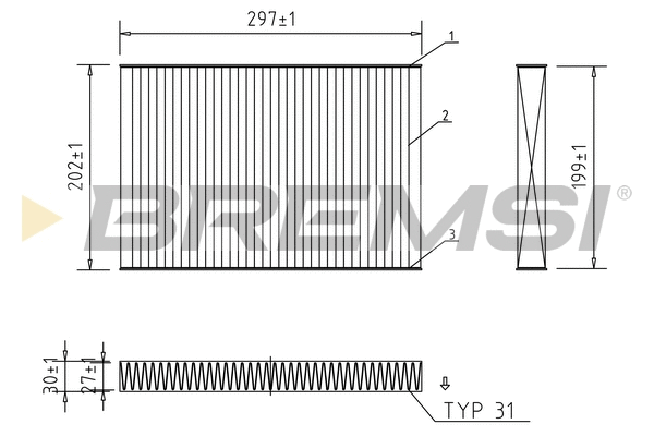 Filtre, air de l'habitacle BREMSI FC0484C