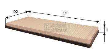Filtre, air de l'habitacle CLEAN FILTERS NC2421