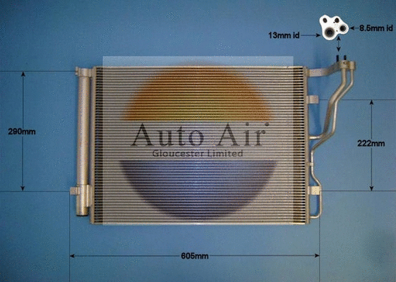 Condenseur, climatisation AUTO AIR GLOUCESTER 16-9985