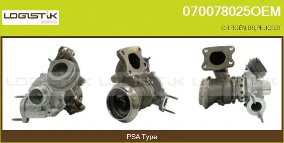 Turbocompresseur, suralimentation LGK 070078025OEM