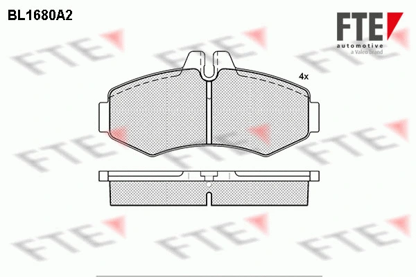 Kit de plaquettes de frein, frein à disque FTE 9010290