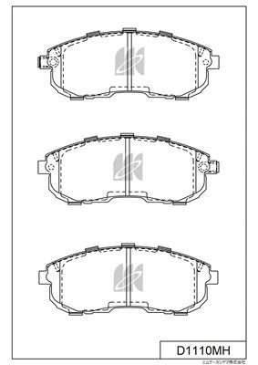Kit de plaquettes de frein, frein à disque MK Kashiyama D1110MH