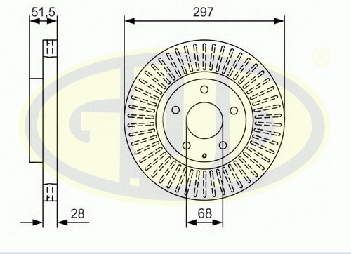 Disque de frein G.U.D. GDB543123