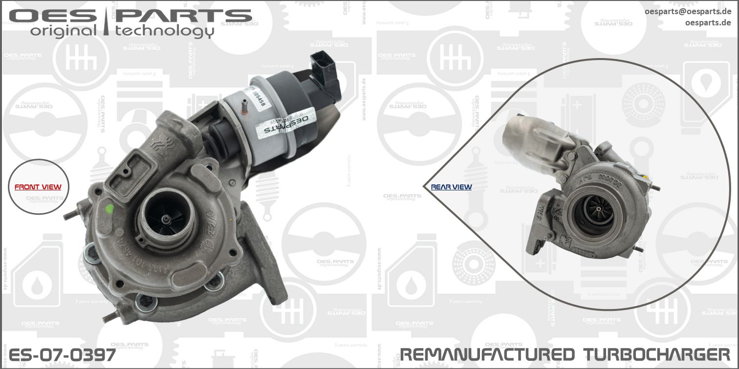 Turbocompresseur, suralimentation OES PARTS ES-07-0397