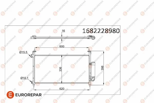 Condenseur, climatisation EUROREPAR 1682228980