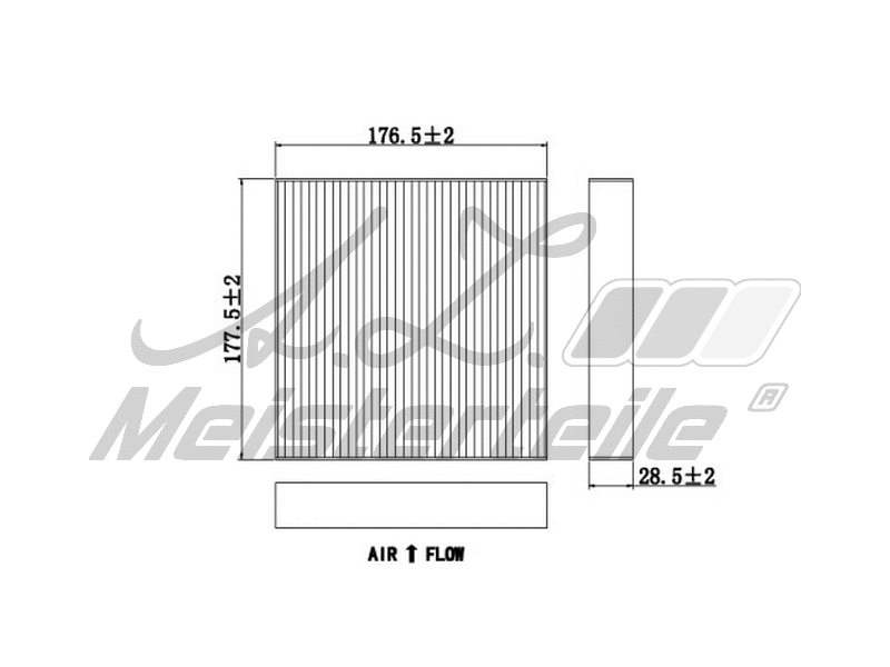 Filtre, air de l'habitacle A.Z. Meisterteile AZMT-41-010-1509