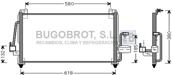 Condenseur, climatisation BUGOBROT 62-DW5040