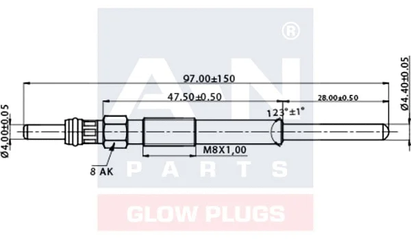 Bougie de préchauffage A-N PARTS A-N098024