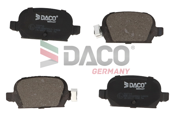 Kit de plaquettes de frein, frein à disque DACO Germany 322710