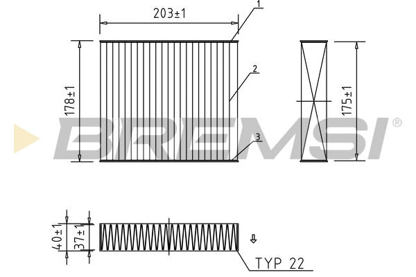 Filtre, air de l'habitacle BREMSI FC0890C